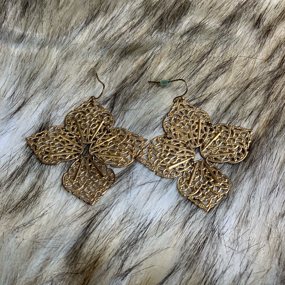 Gold dangle earrings